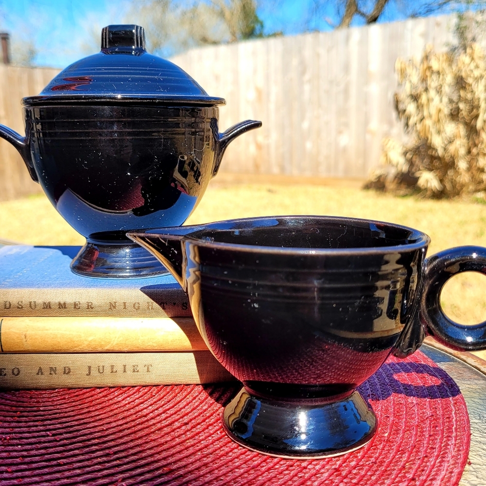 Vintage Mikasa Moderna cream sugar and mugs - Picture 2 of 6
